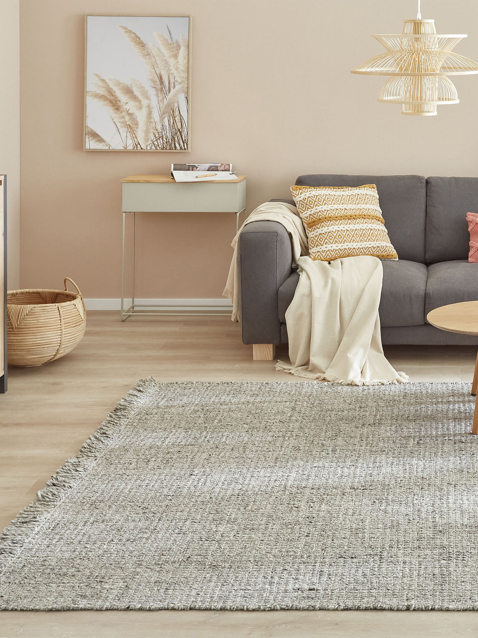 Elmegade Woll-Teppich, Light Grey