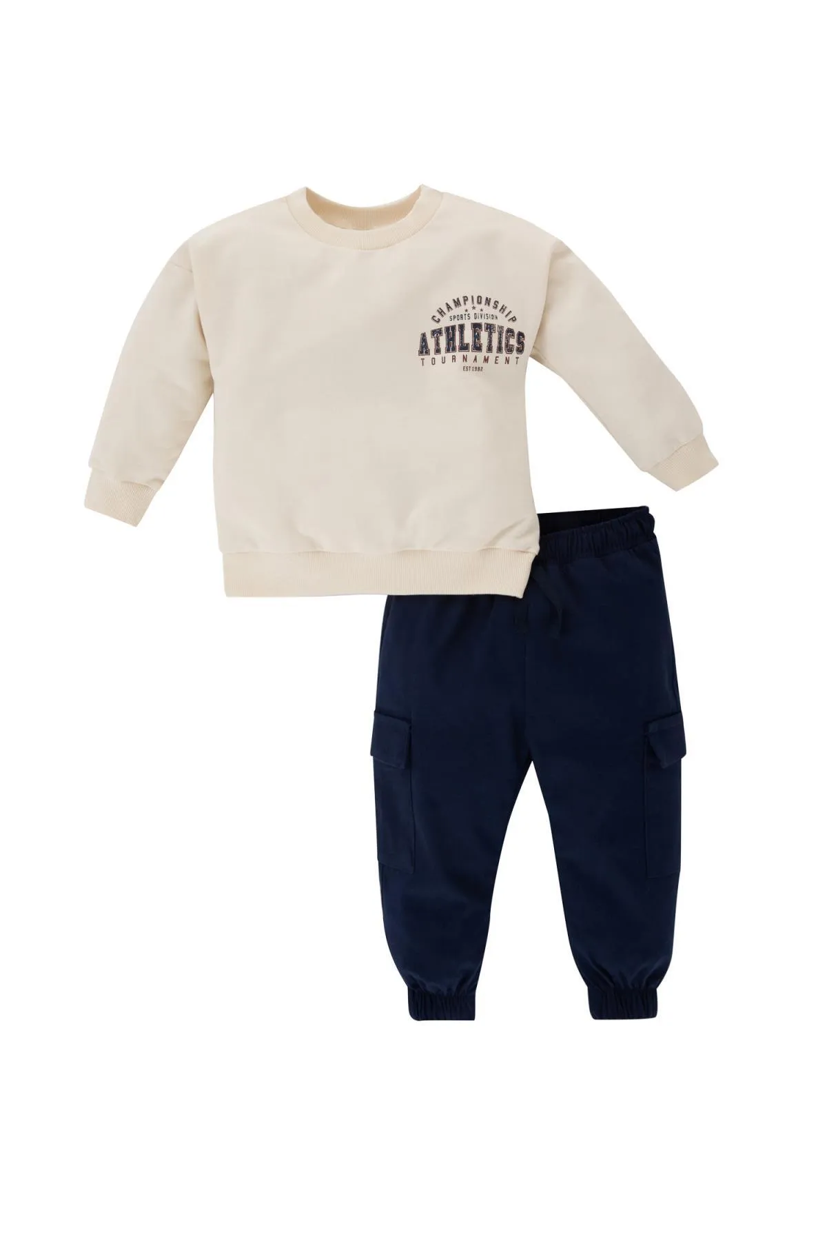 DeFacto  2-teiliges Set aus Sweatshirt und Jogginghose für Babys (Jungen) mit Aufdruck B8055a524sp