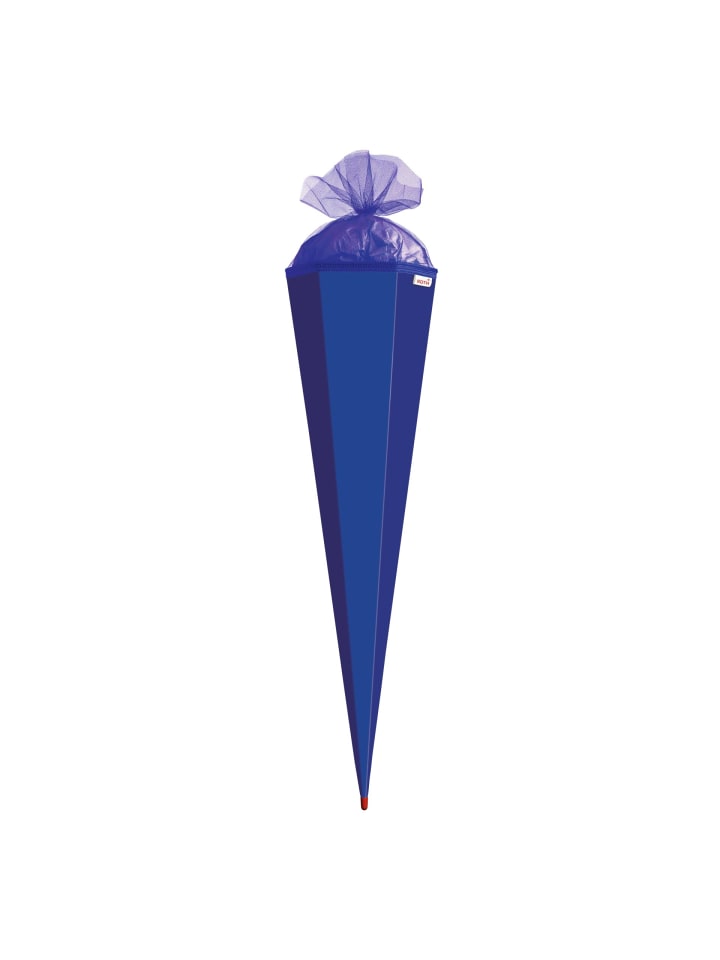 ROTH Bastel-Schultüte groß blau 85 cm, farbiger Tüllverschluss in Blau günstig kaufen onesize