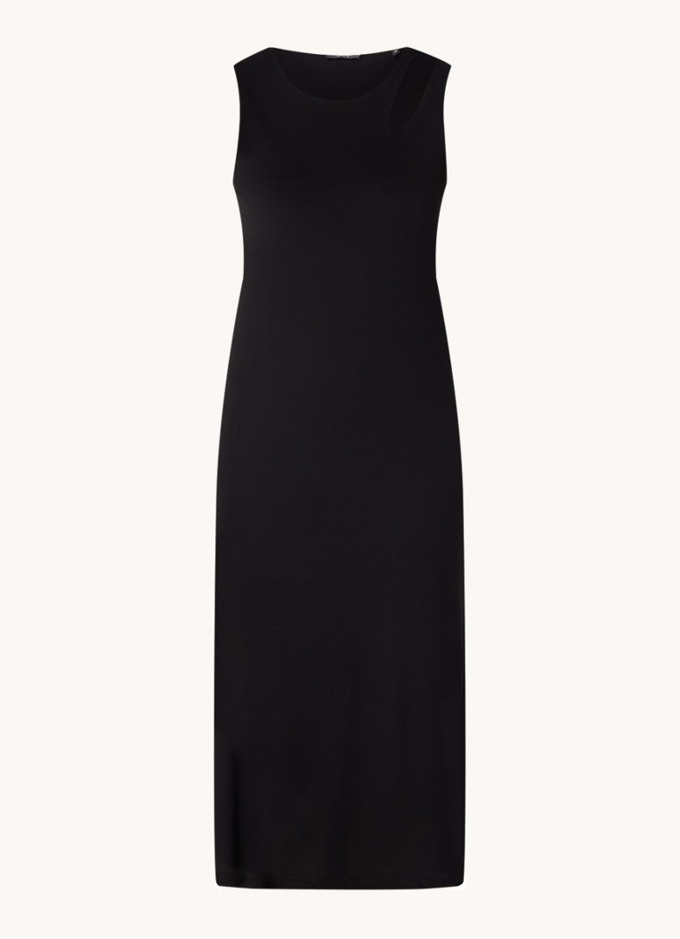 Vestido midi OPUS Welpa con detalles perforados