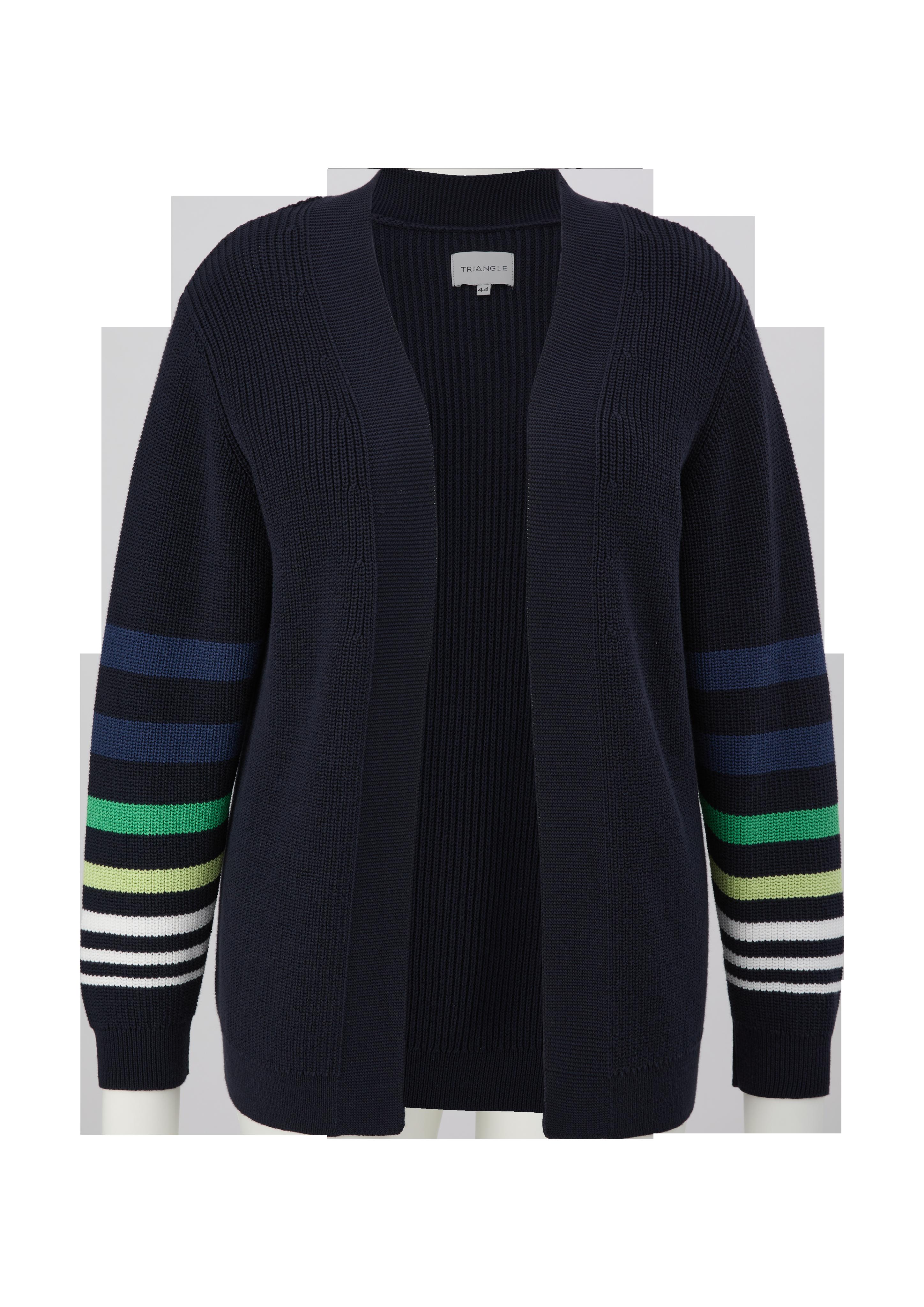 Strickjacke mit Kontraststreifen  2129155-59X0