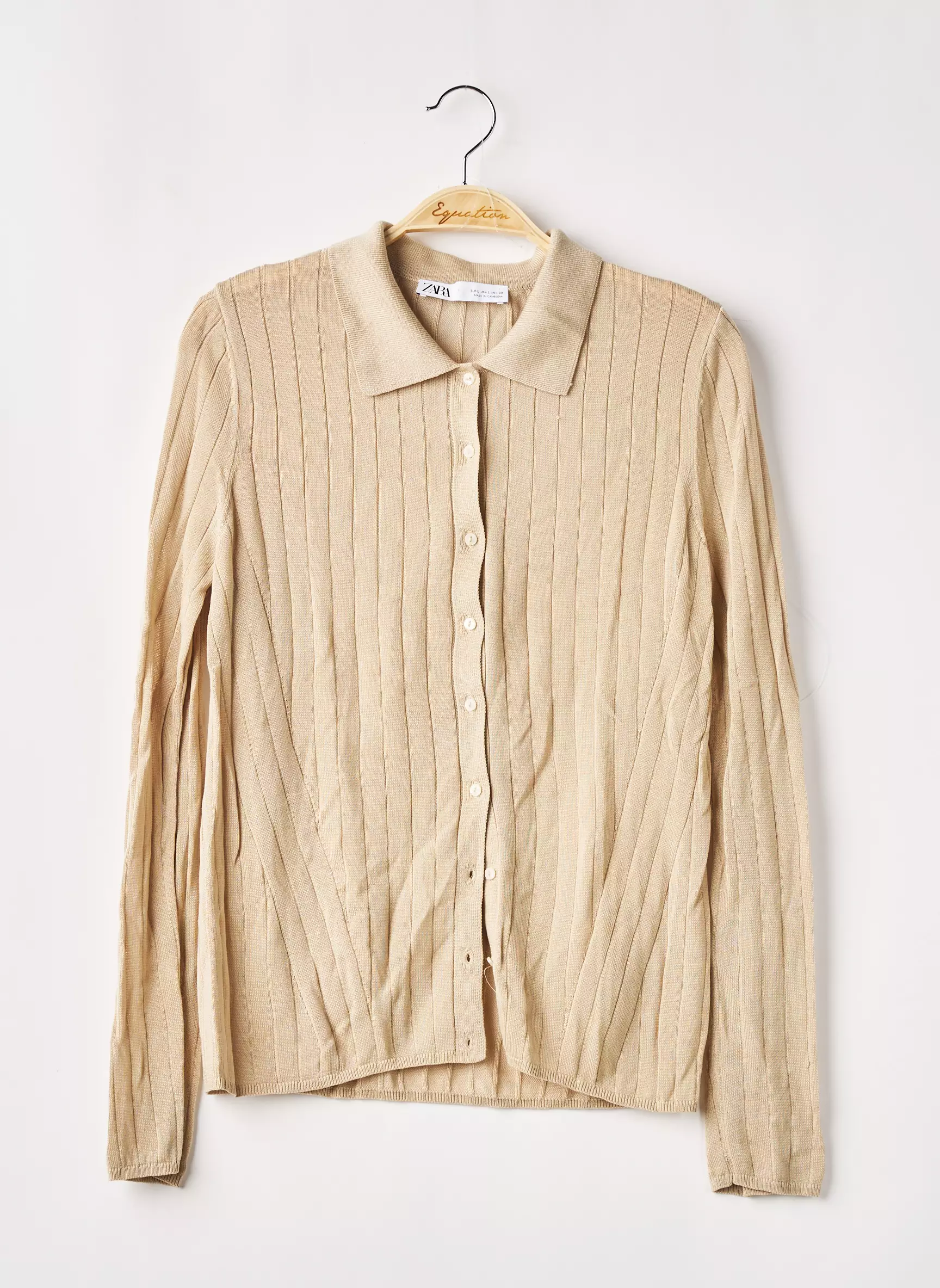 Zara Cardigans Femme couleur beige