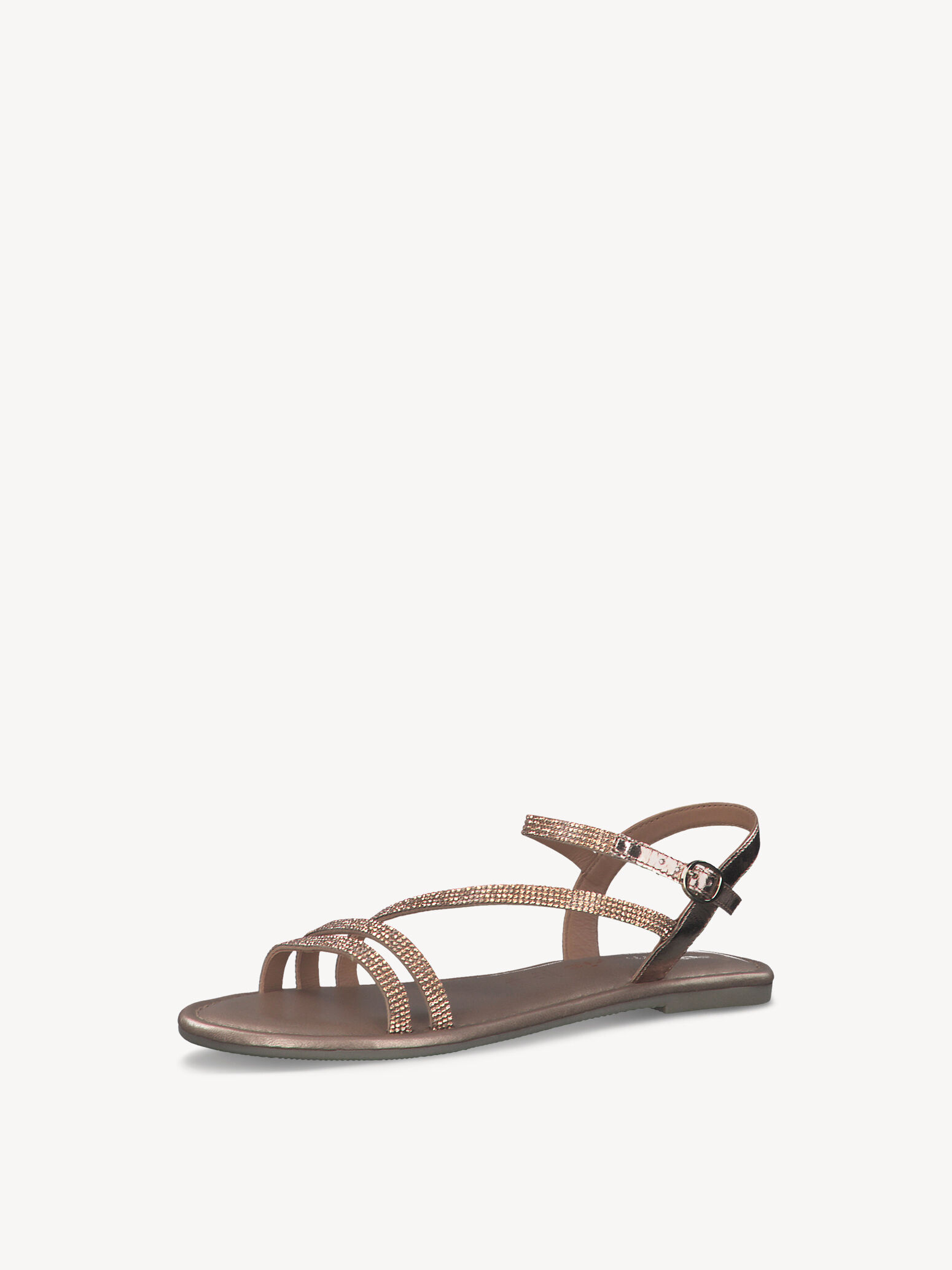 Sandale en cuir - métallique