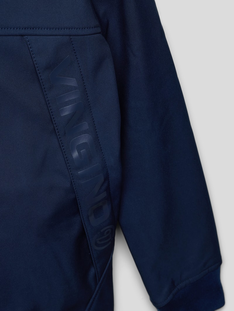 Funktionsjacke mit Label-Print Modell 'TOBI' in dunkelblau