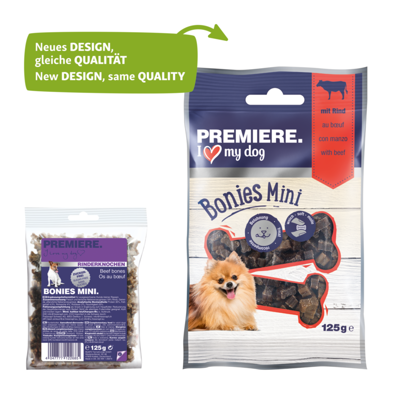 PREMIERE Snacks PREMIERE Bonies Mini 2x125g Rinderknochen