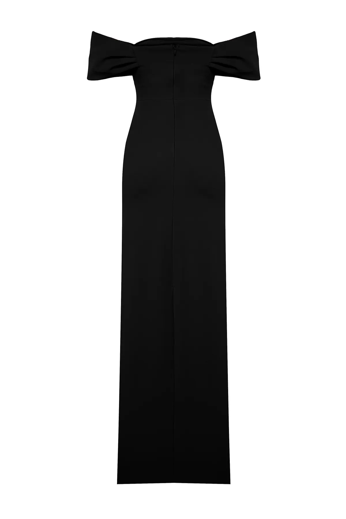Trendyol Collection  Schwarzes gewebtes langes Abendkleid TPRSS24AE00131
