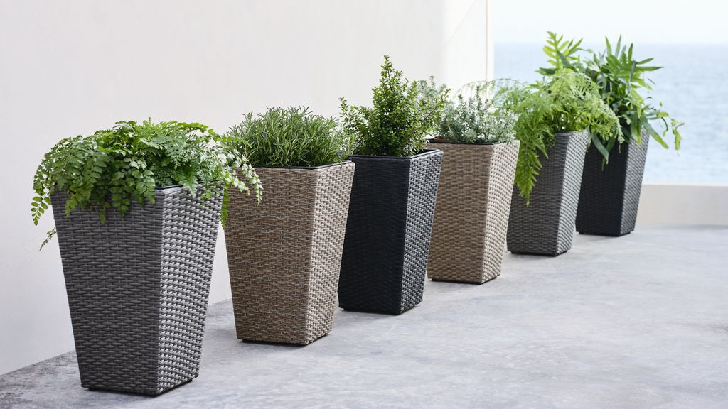 BLOMMOR Cesta vaso BLOMMOR W31xD31xH50 preto