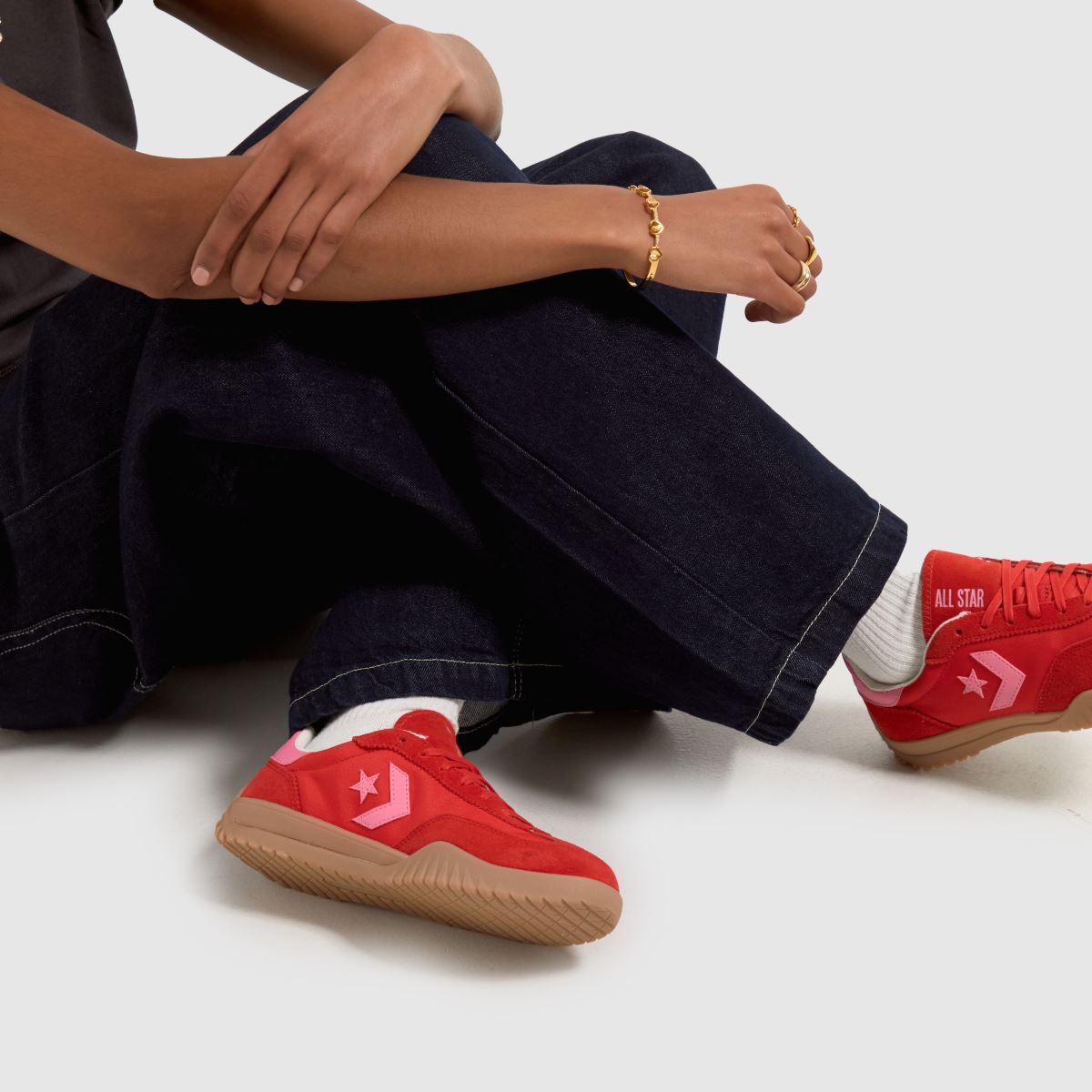 Converse Run Star cipők piros multiszínű színben