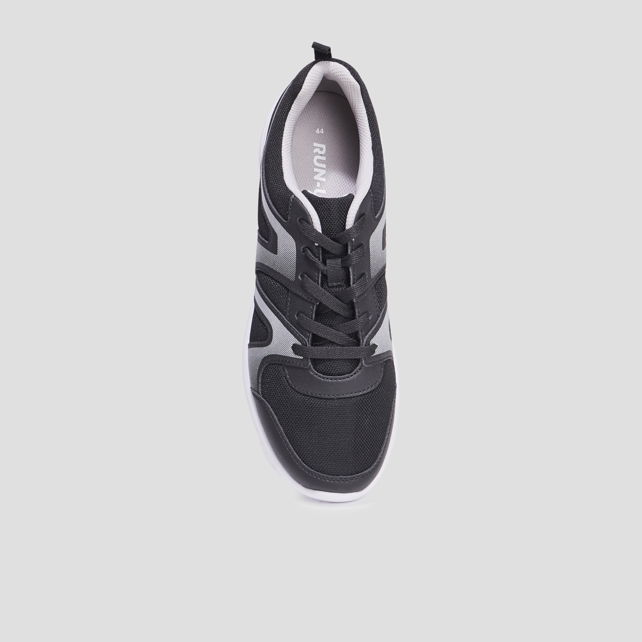 Baskets running à lacets Rexited noir homme | La Halle