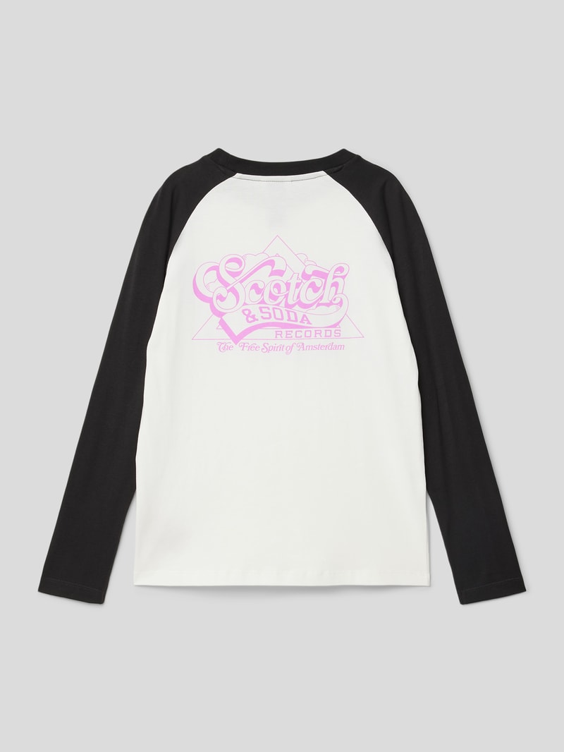 Longsleeve mit Label-Print in weiß