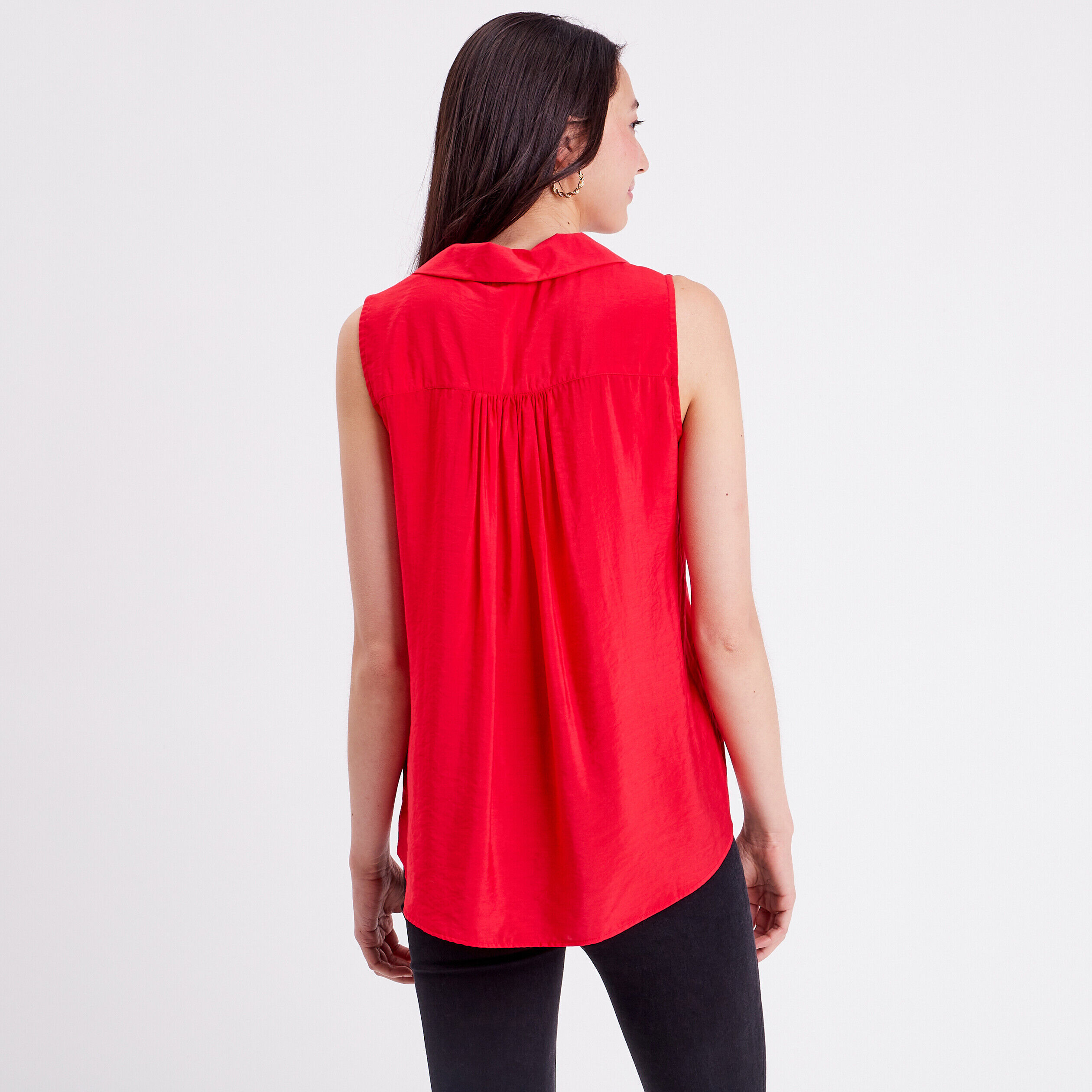 Chemise sans manches rouge femme | Cache Cache