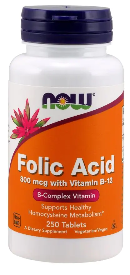 Now Foods таблете фолне киселине 800 мцг и витамина Б12