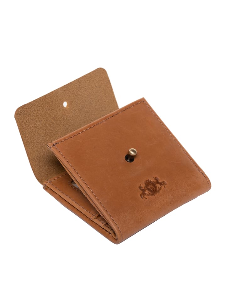 SID & VAIN Leder-Geldbörse echt Leder Geldbeutel Damen groß natural-hell-tan in beige günstig kaufen onesize