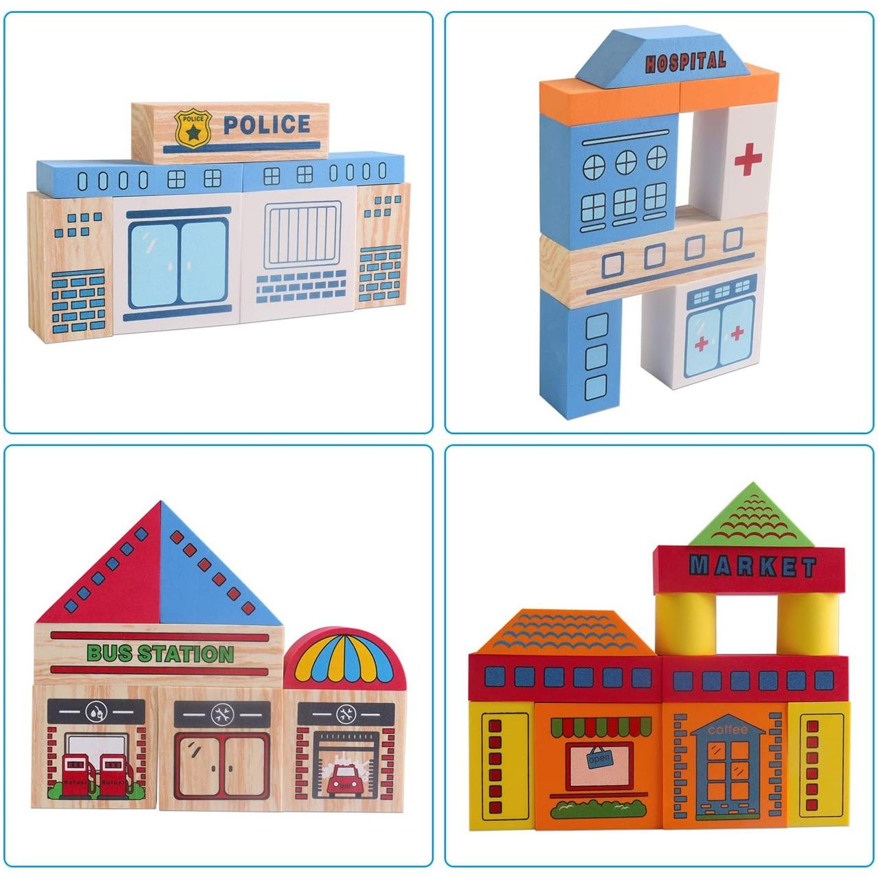 COFI 1453 114-teiliges Spielset aus Schaumstoffbausteinen für die frühe Bildung