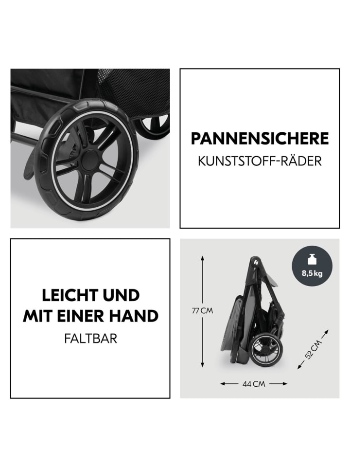 Hauck Buggy Shop N Care 2in1 Travel Set - Grey in grau günstig kaufen onesize