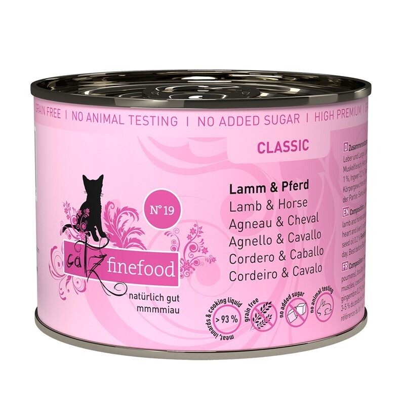 Catz finefood Nassfutter Catz finefood 6x200g No. 19 Lamm & Pferd
