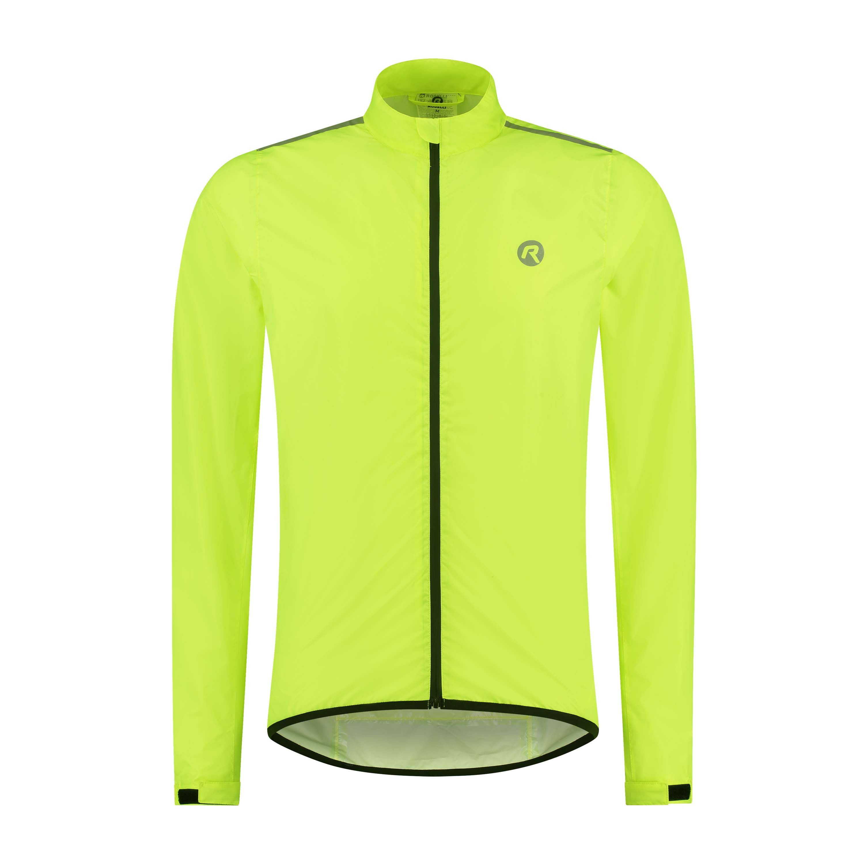 Rogelli Core Fluor Yellow Herren Fahrrad Regenjacke