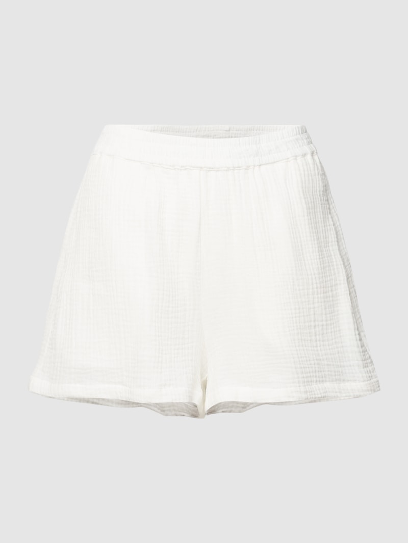 Shorts mit Strukturmuster in weiß