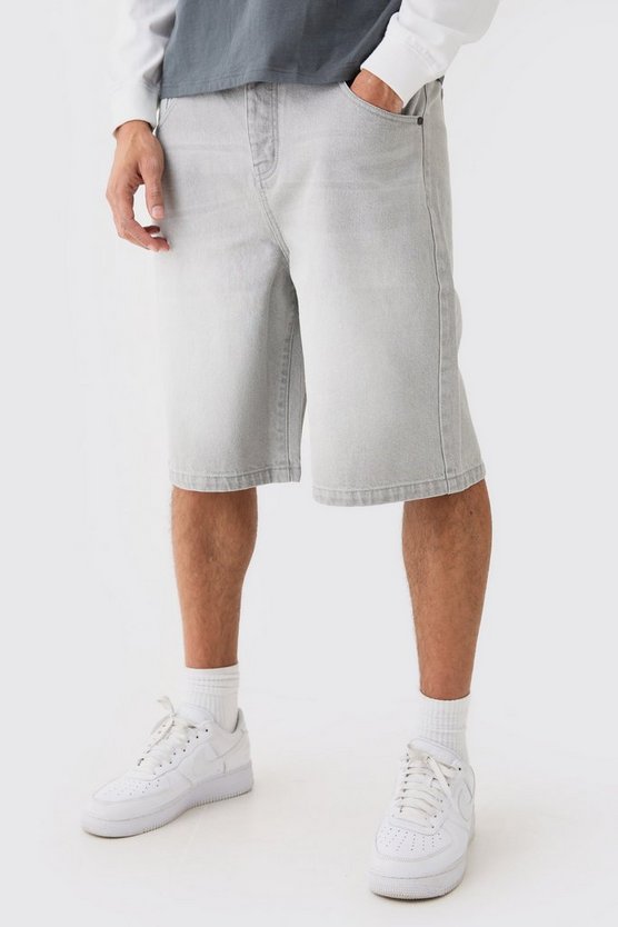 Hellgraue Denim Jorts