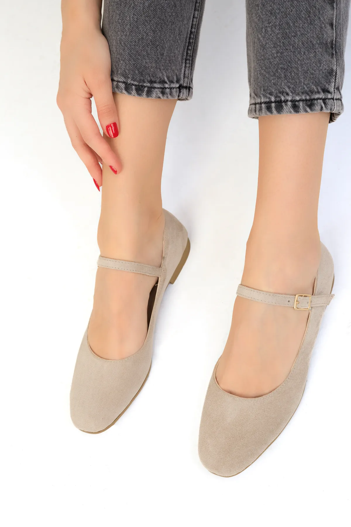 SOHO  Ballerinas für Damen aus Wildleder 18896