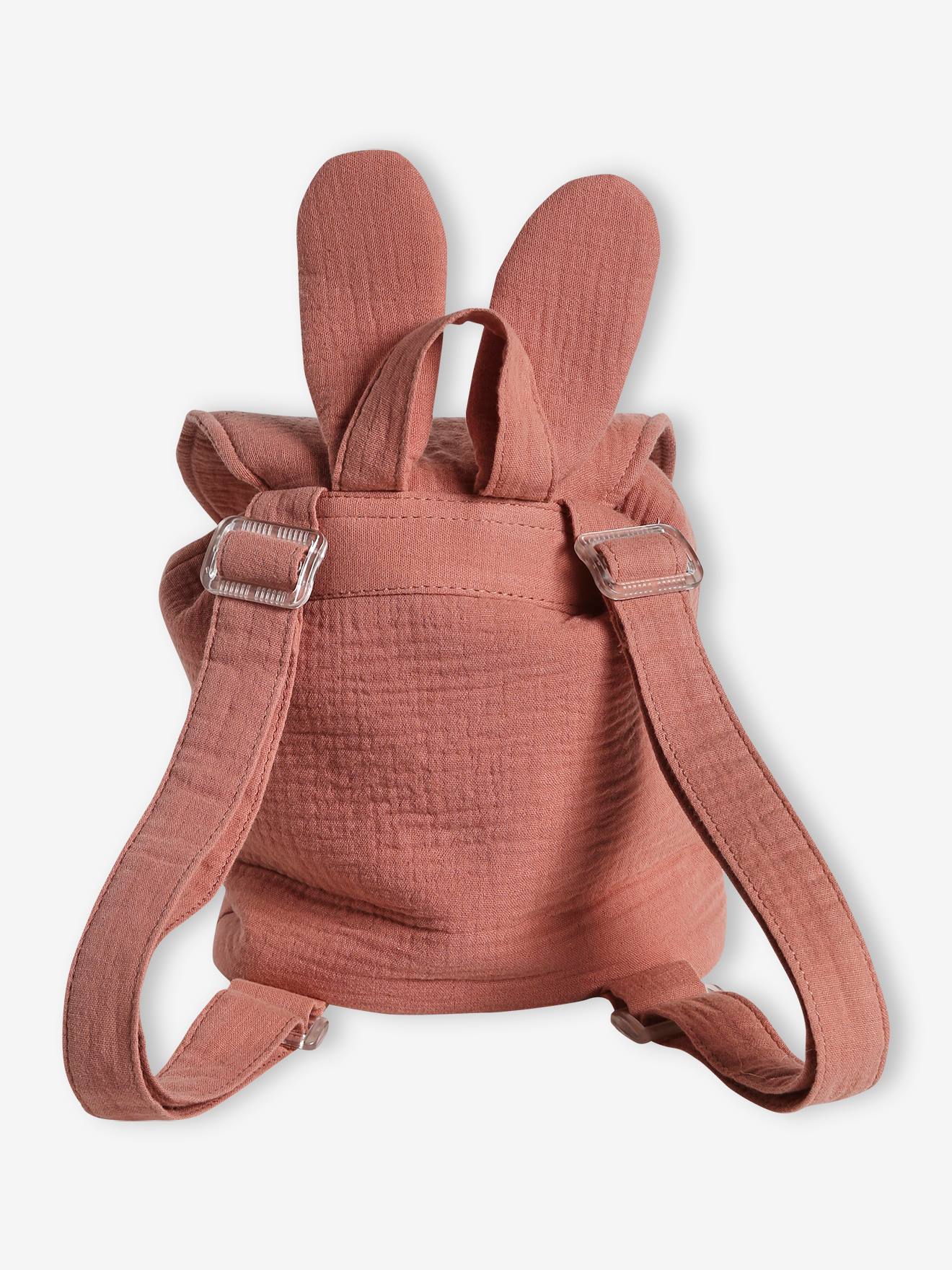 Vertbaudet Kinder Rucksack mit Ohren, personalisierbar - graubeige