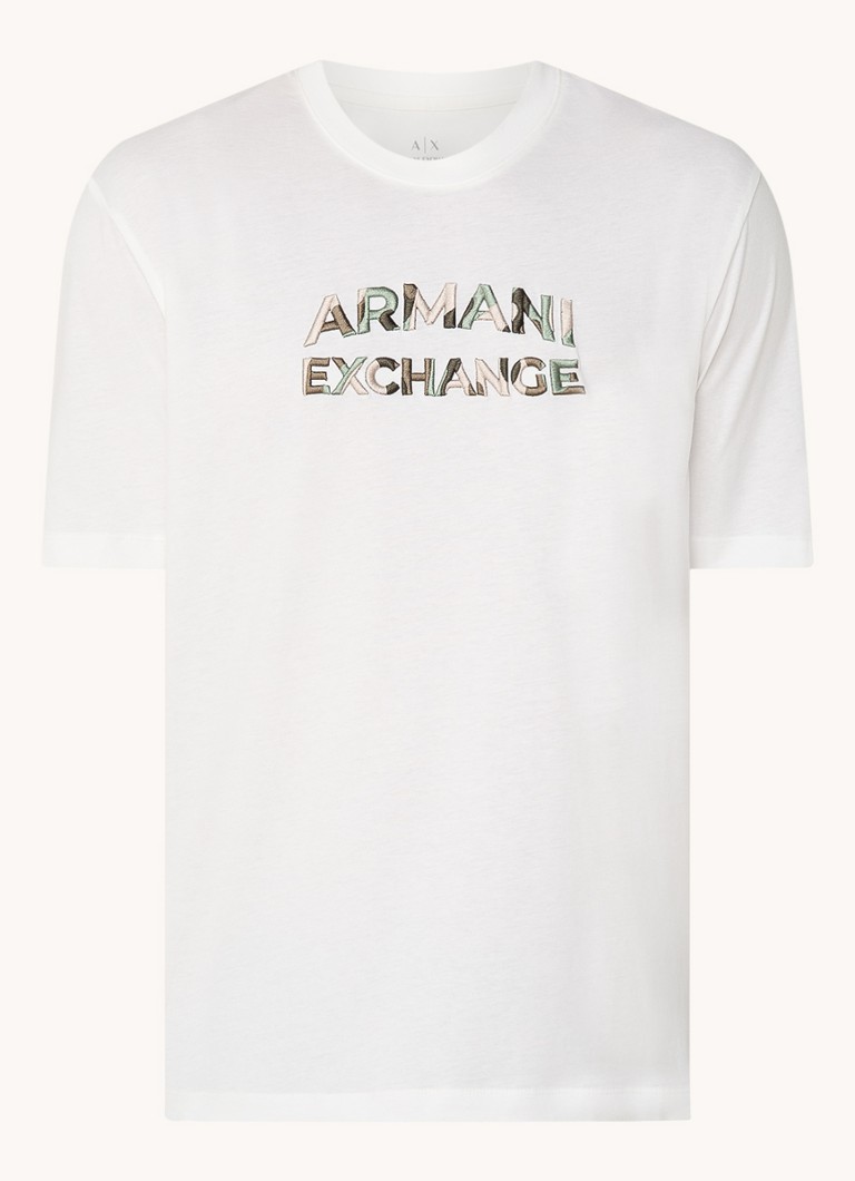 Tricou Armani Exchange cu logo brodat