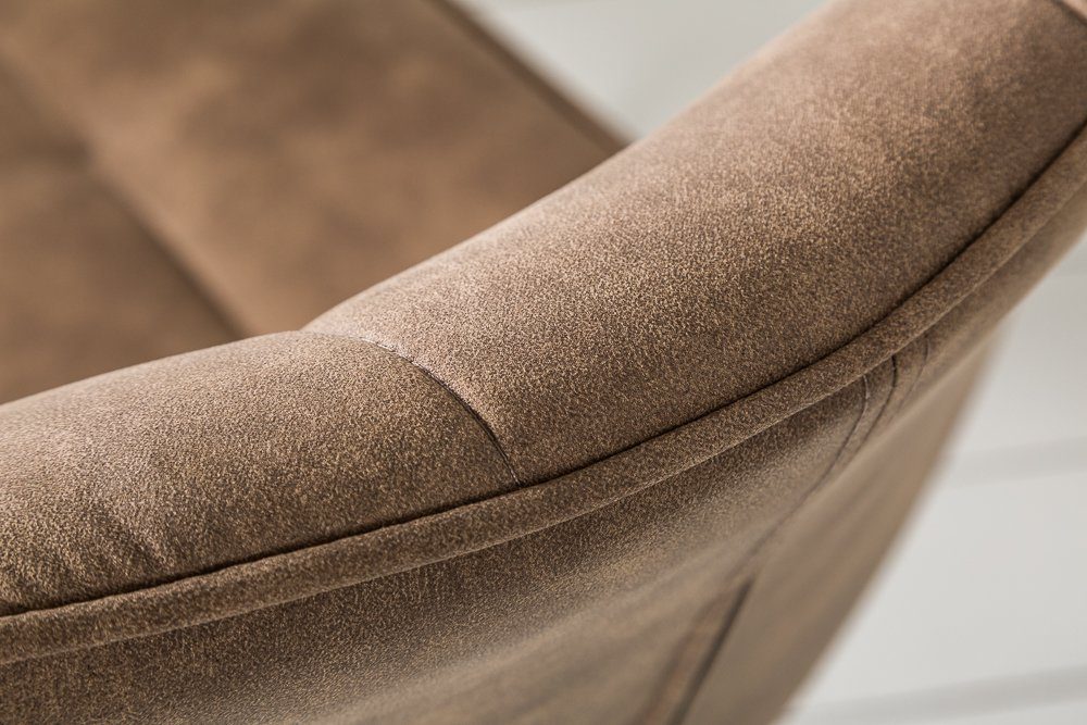 riess-ambiente Freischwinger MIAMI taupe braun / schwarz (1 St), Esszimmer · Microfaser · Metall · Industrial
