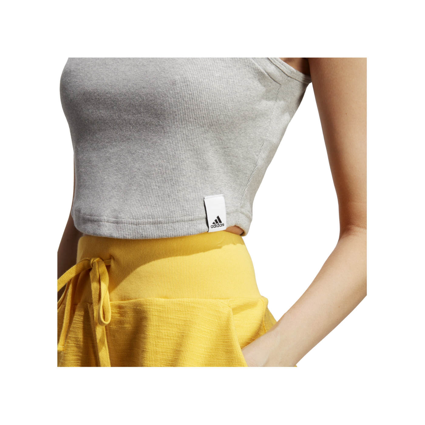 adidas Lounge Rib Tanktop Damen Grau