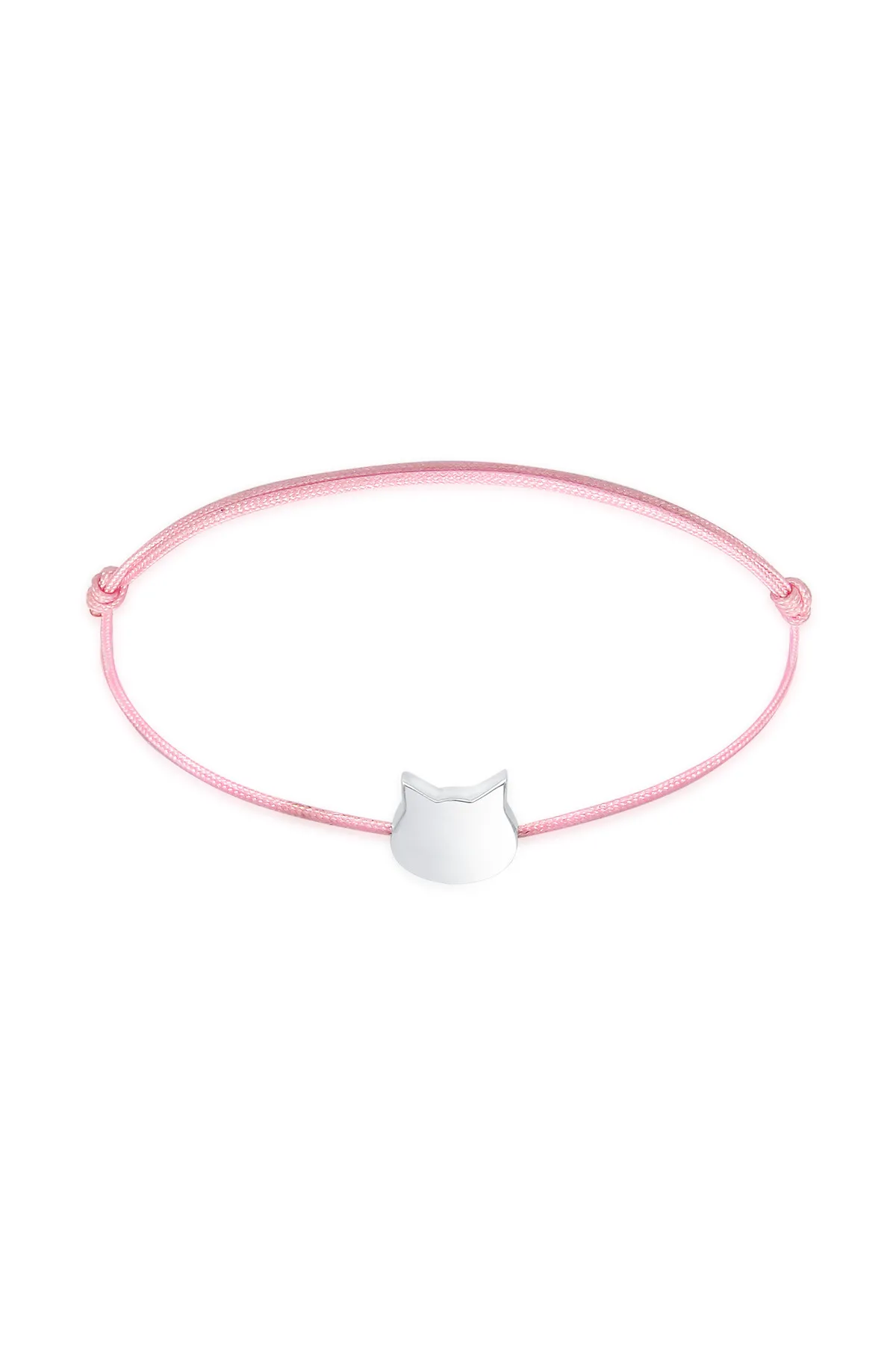 ELLI  Armband Kinder Kids Katze Rosa Nylon Niedlich 925 Silber