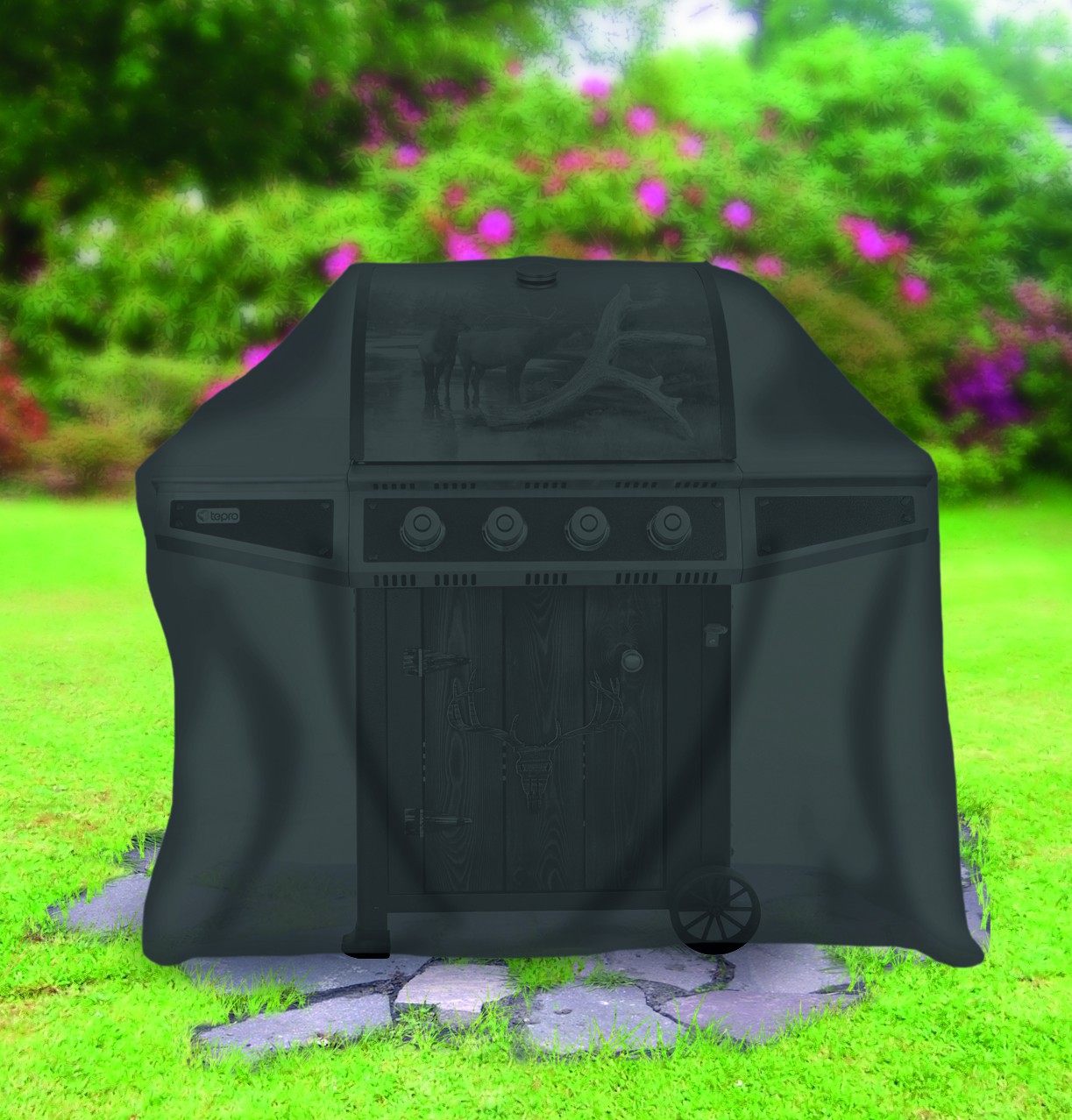 Tepro Universal Abdeckhaube - für Gasgrill extra tief, schwarz
