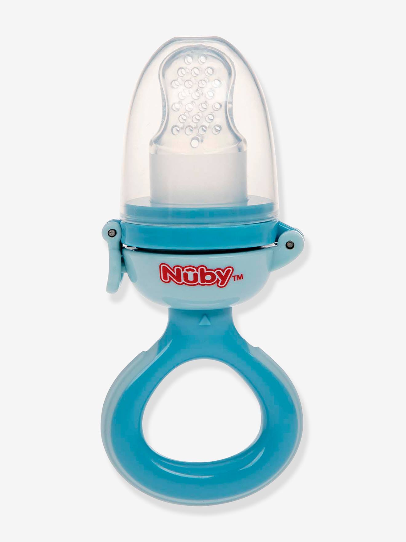 Grignoteur NUBY en silicone bleu