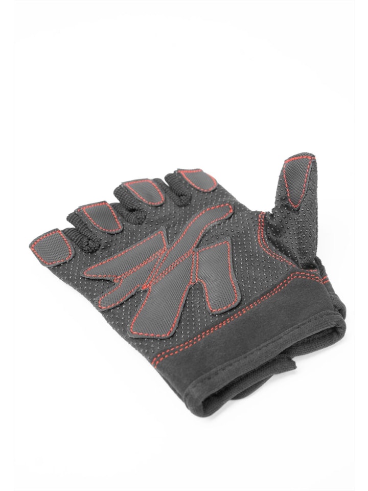 Gorilla Wear Fitness-Handschuhe für Damen - Schwarz/rot genäht günstig kaufen
