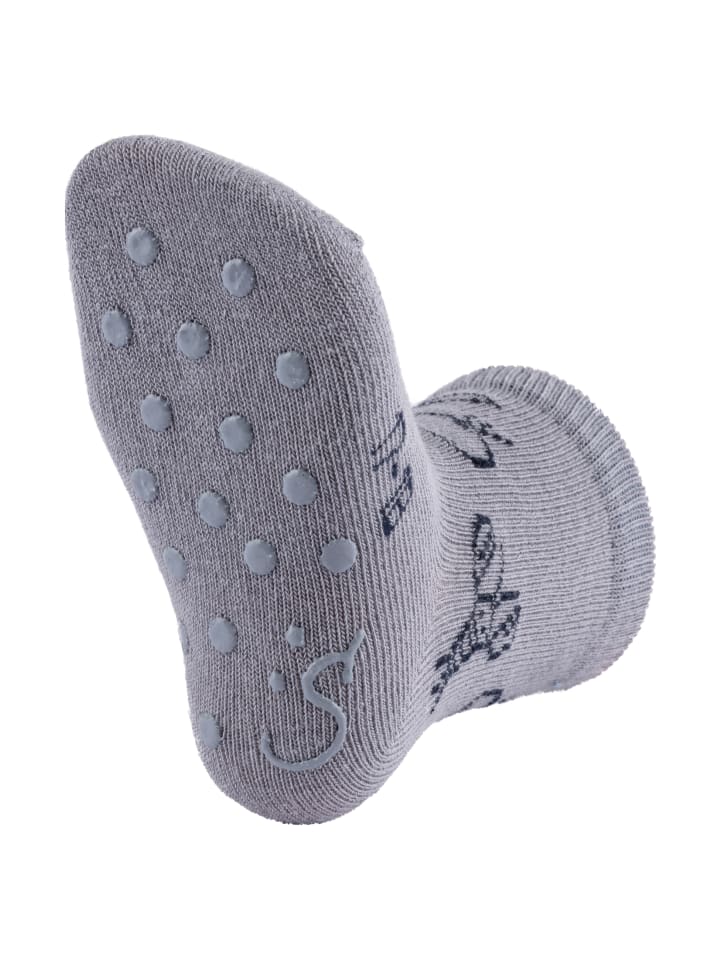 Sterntaler ABS Krabbelsocken 2er-Pack Wal in blaugrau günstig kaufen