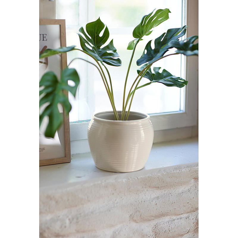 Home Blomsterpotte ø 19,5 cm keramikk beige
