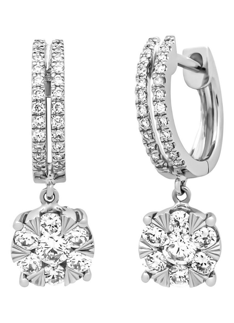Ohrringe aus Weißgold mit Diamantspitze, 0,65 ct Diamant, Enchanted