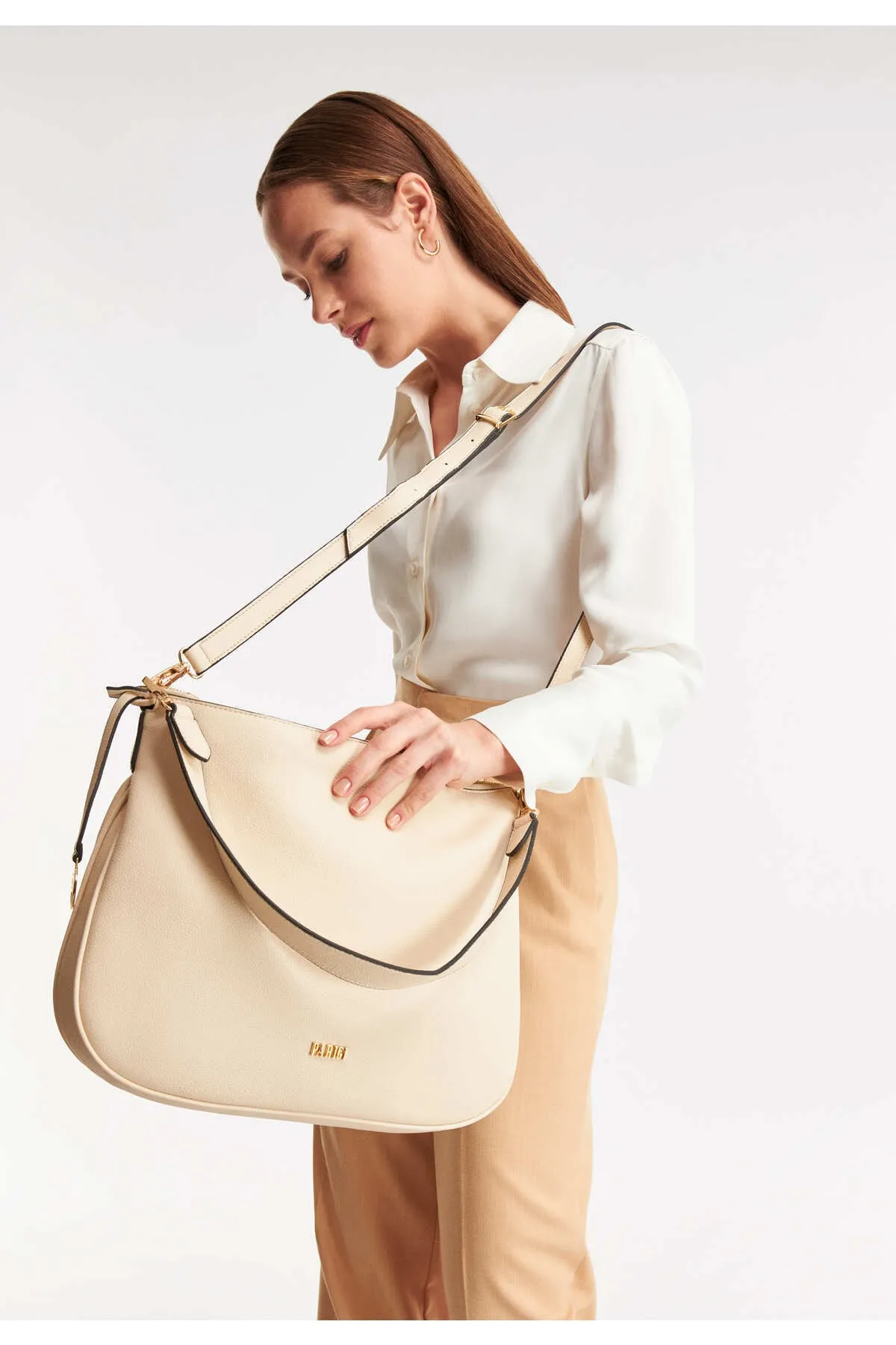 PARİGİ  Beige Umhängetasche für Damen