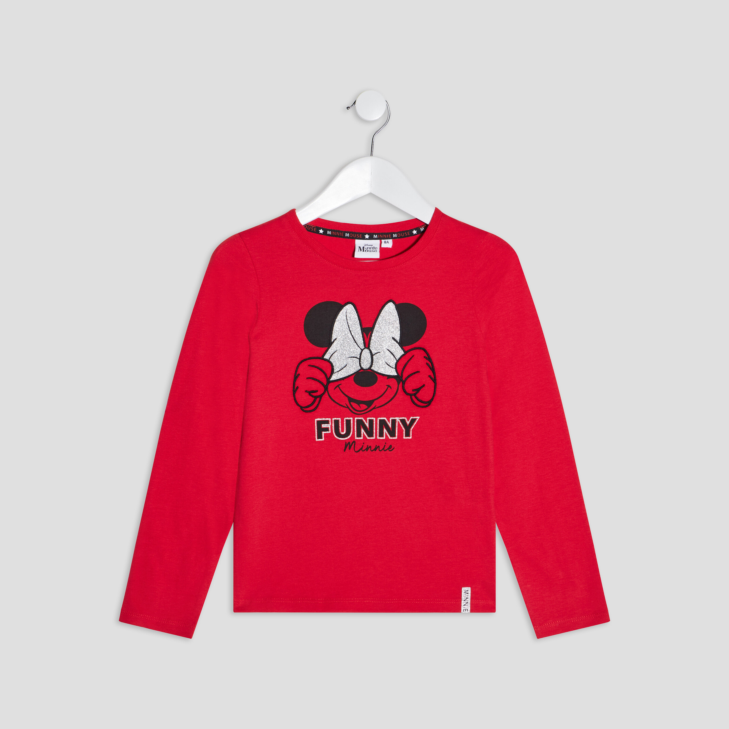 T-shirt manches longues rouge fille | La Halle