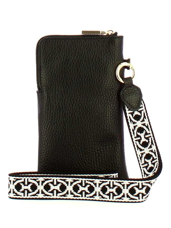 COCCINELLE Leder-Handytasche in Schwarz - (B)10 x (H)18 x (T)2 cm günstig kaufen onesize