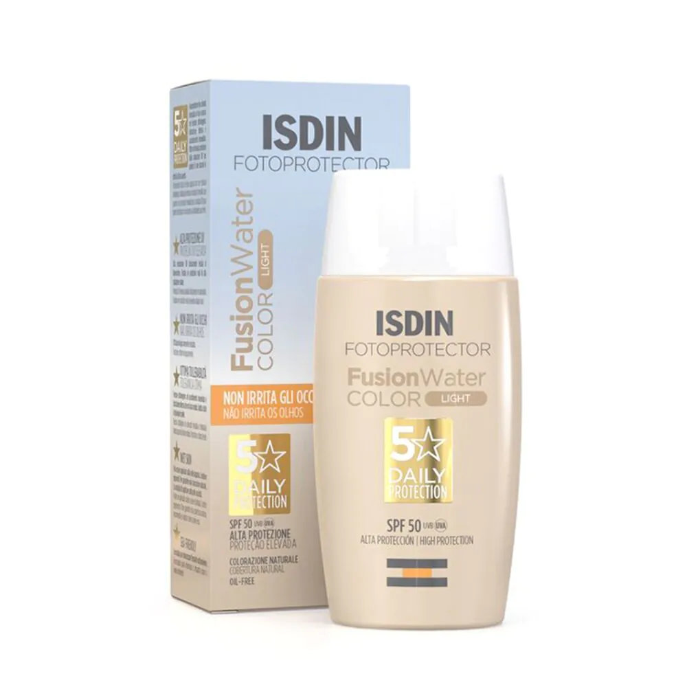 Isdin Fotoprotector Fusion Water krema za lice SPF 50 Color Light