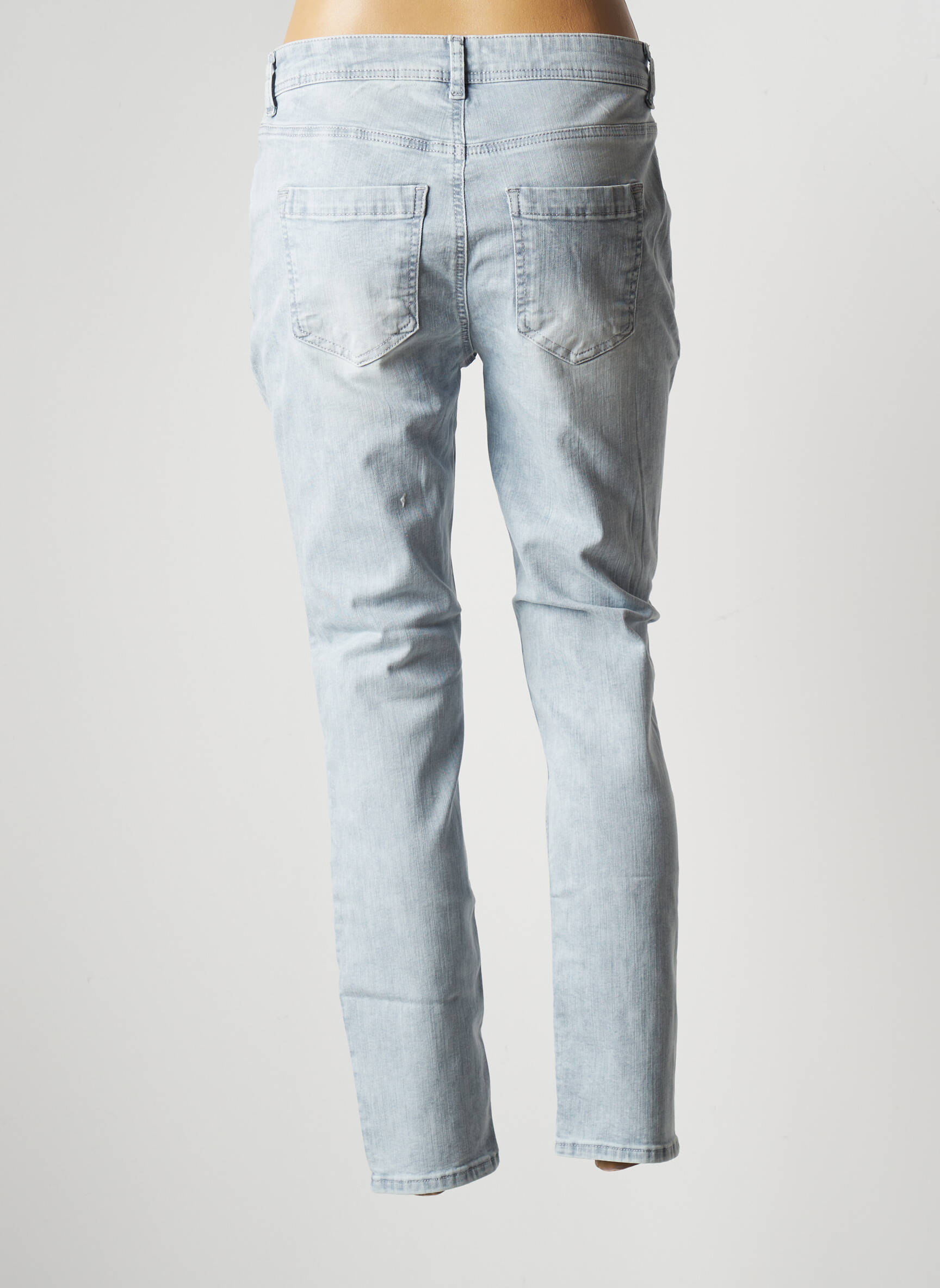 Street One Jeans Coupe Slim Femme couleur gris