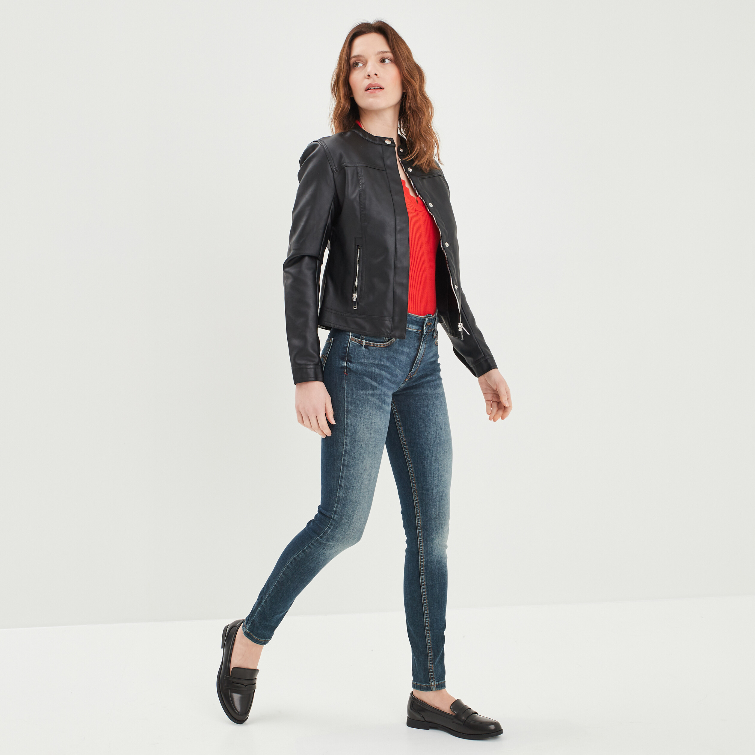 Jeans skinny délavé Creeks denim dirty femme | La Halle
