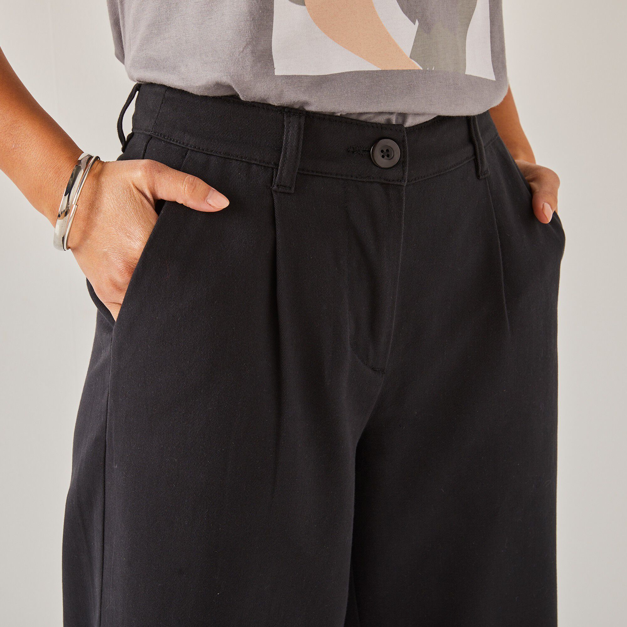 Pantalon droit large, spéciale petites