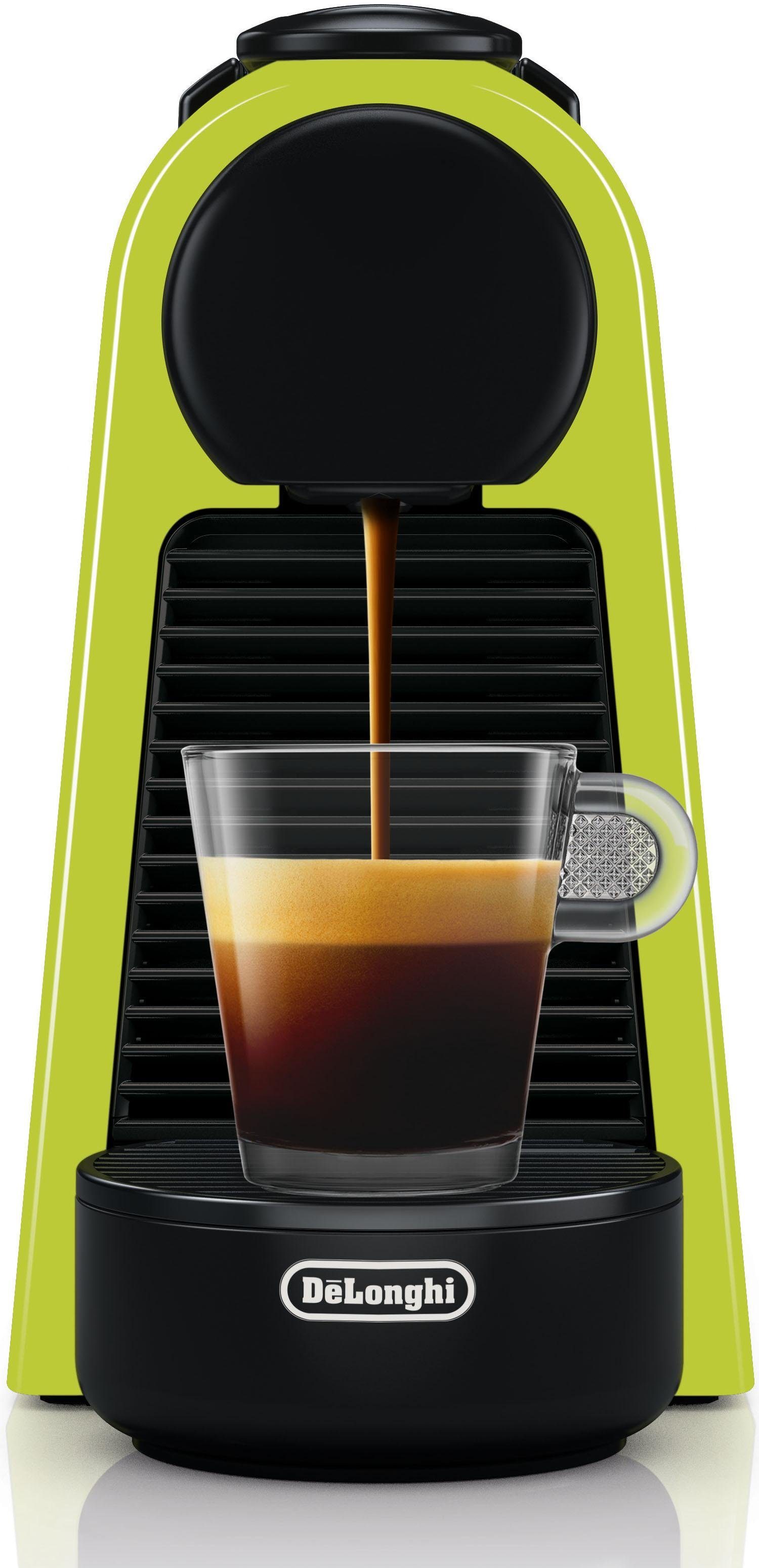 Nespresso Kapselmaschine Essenza Mini EN85.L von DeLonghi, Lime Green, inkl. Willkommenspaket mit 7 Kapseln