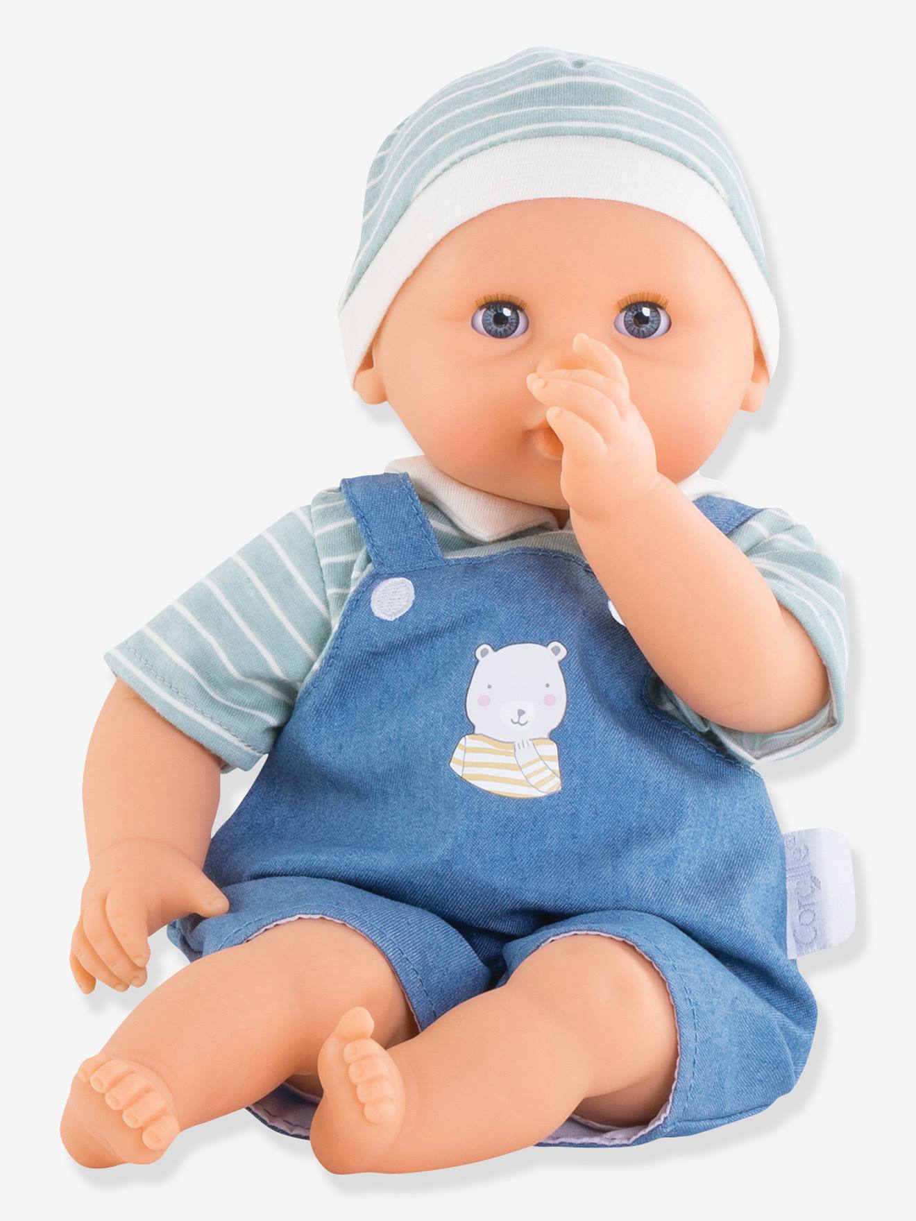 Poupée Bébé câlin Maël COROLLE bleu ciel