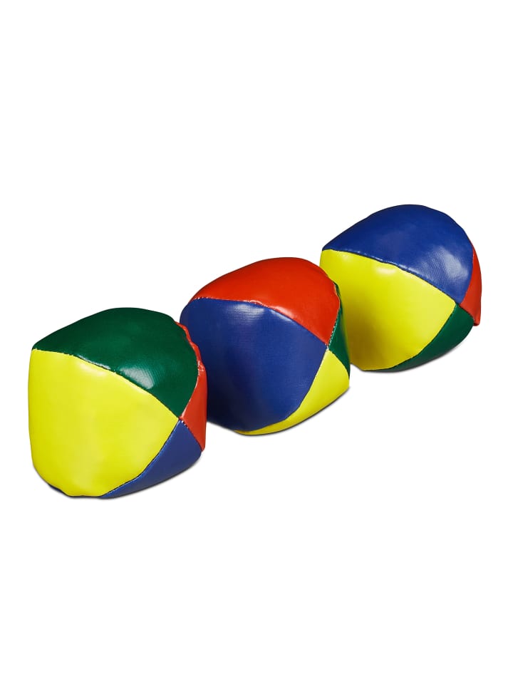 relaxdays 3x Jonglierbälle in Bunt - Ø 6 cm günstig kaufen onesize