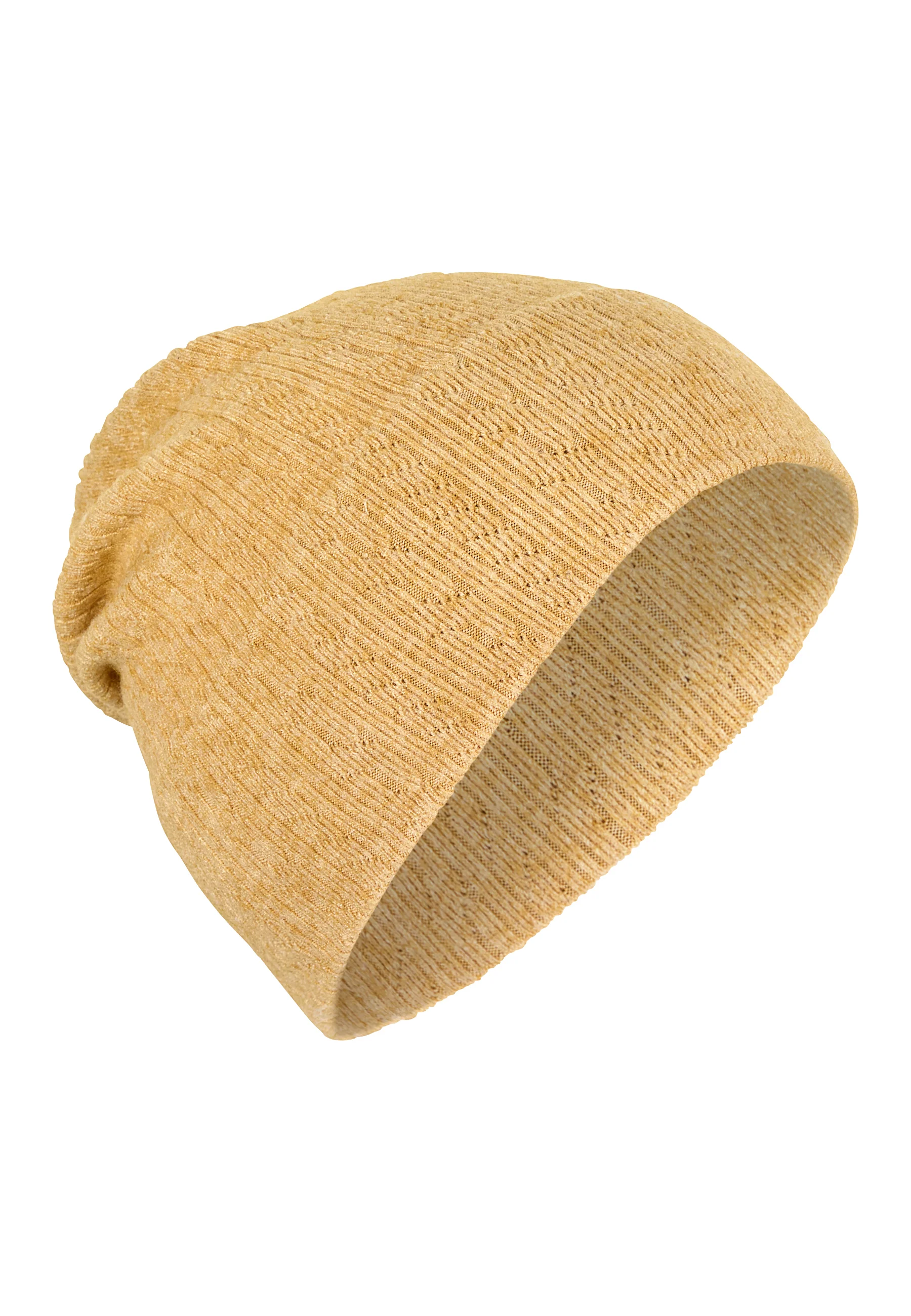Slouch-Beanie mit Struktur aus Mischgewebe