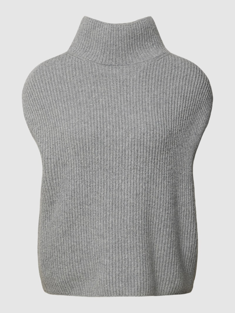 Strickpullover mit Turtleneck Modell 'Palisa' in hellgrau meliert
