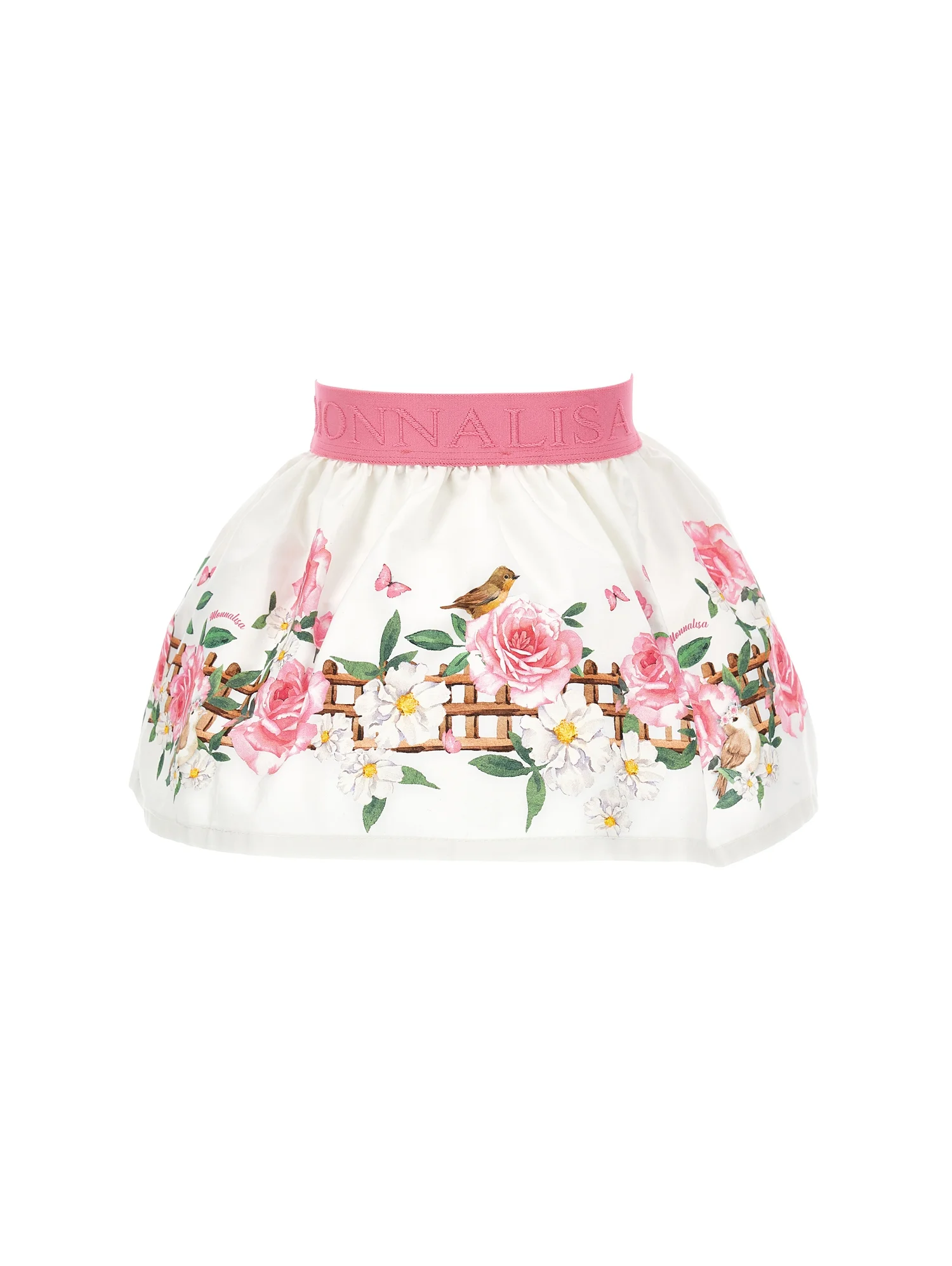 Monnalisa FALDA ROMÁNTICA CASAS DE PÁJAROS - Falda acampanada