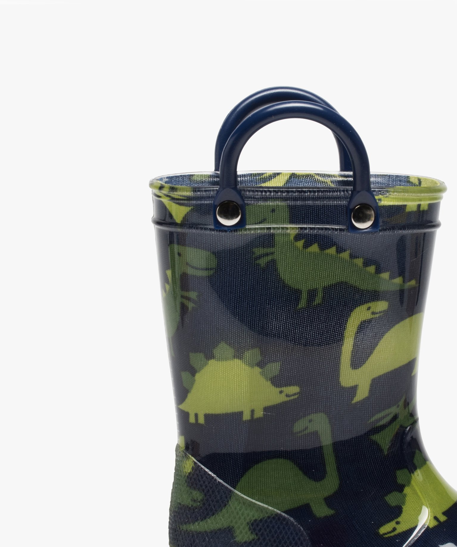 Bottes de pluie bébé Garçon à anses imprimées dinosaures marine | GEMO