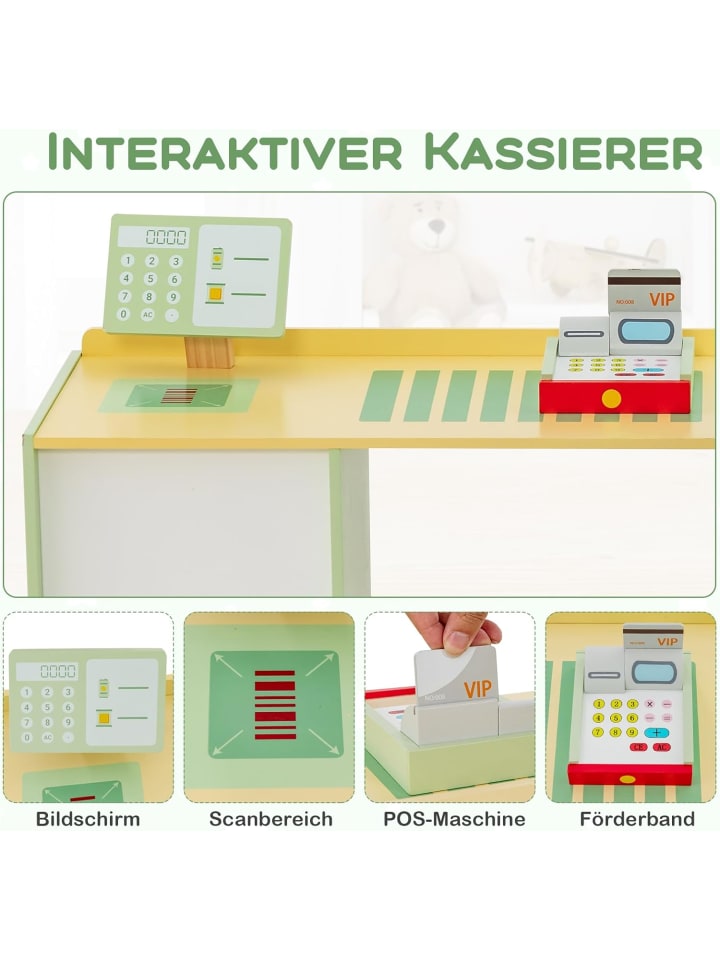 COSTWAY Kaufladen von 3-8 Jahren in Grün günstig kaufen onesize